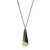 Pyramid Pendant | Gold, Oxidized Silver, Diamond | Handmade Art Fine Jewelry by Susan Mahlstedt