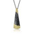 Pyramid Pendant | Gold, Oxidized Silver, Diamond | Handmade Art Fine Jewelry by Susan Mahlstedt