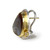 Brown Pebble Stone Earrings | Agate, Gold and Silver | Handmade Fine Jewelry by Keiko Mita