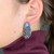 Oval Earrings EO209 | Oxidized Sterling Silver | Handmade Art Jewelry by So Young Park