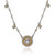 Diamond Dangle Disk Necklace, Fine Art Jewelry by CORNELIA GOLDSMITH