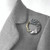 Tidal Pin on model, Fine Art Jewelry by Keiko Mita Tidal Pin on model, Fine Art Jewelry by Keiko Mita