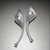 Oxidized Sterling Silver Pearl Pod Jacket Earrings with Diamond Cut Ball by Aleksandra Vali, Art Jewelry