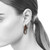 Flared Bronze Earrings on Model by Nancy Linkin, Modern Art Jewelry