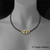 Single Helix Necklace on model, Modern Art Jewelry by Nancy Linkin Single Helix Necklace on model, Modern Art Jewelry by Nancy Linkin