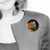 Seeds Brooch: Red Version on Model, Contemporary 3D Brooch by David LaPlantz Seeds Brooch: Red Version on Model, Contemporary 3D Brooch by David LaPlantz