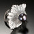De'Solanum Ring, Modern Art Jewelry by Aleksandra Vali | Oxidized or Sandblasted Sterling Silver with a Black or White Freshwater Pearl De'Solanum Ring, Modern Art Jewelry by Aleksandra Vali | Oxidized or Sandblasted Sterling Silver with a Black or White Freshwater Pearl