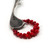 Sterling Silver Fruit of the Conversation Brooch with Red Coral Zoom, Art Jewelry by Aleksandra Vali
