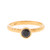 Anit Dodhia's Equinox Jet Black Diamond Stacking Ring | 18k Yellow Gold with a 0.40-0.45ct Black Diamond and Textured Finish | Maya Collection Anit Dodhia's Equinox Jet Black Diamond Stacking Ring | 18k Yellow Gold with a 0.40-0.45ct Black Diamond and Textured Finish | Maya Collection