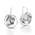 Sterling Silver Mobious Earrings | Modern Art Jewelry by Mia Hebib