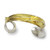 Petite Overlay Cuff from Anticlastic Jewelry Artist Nancy Linkin | Sterling Silver and 18 Karat gold Bi-metal