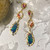 Vivian Earrings by Keiko Mita | Opal, Multi Color Sapphire, 18K Gold | Handmade Fine Jewelry 