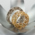 18 Karat White Gold Garden of Eden Men's Ring and 18 Karat Yellow Gold Garden of Eden Ring,  Art Jewelry by Oleg Zaydman