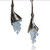 Contemporary Blossom Whisper Earrings from Aleksandra Vali | Oxidized Sterling Silver and Light Blue Quartz