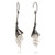 Contemporary Blossom Whisper Earrings from Aleksandra Vali | Oxidized Sterling Silver and White Quartz
