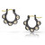 Cielo Mini Mandala Hoops from Belle Brooke Designs | Oxidized Sterling Silver and 18 Karat Yellow Gold | Diamonds