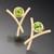 Dancing X Earrings from Ilene Schwartz | 18 Karat Yellow Gold and Peridot