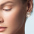 Light Jam Post Earrings on Model from Aleksandra Vali, Modern Art Jewelry | Sterling Silver Light Jam Post Earrings on Model from Aleksandra Vali, Modern Art Jewelry | Sterling Silver