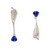 Winding Breeze Earrings by Aleksandra Vali, Modern Art Jewelry | Sterling Silver and Lab Created Sapphire