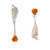 Winding Breeze Earrings by Aleksandra Vali, Modern Art Jewelry | Sterling Silver and Citrine