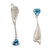 Winding Breeze Earrings by Aleksandra Vali, Modern Art Jewelry | Sterling Silver and Blue Topaz