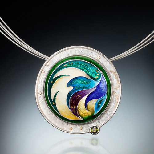 Sheila Beatty’s unique Arcadian Necklace Fine Enamel Jewelry