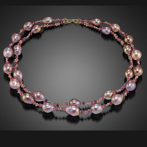 Multi Colour Beads and Pearl Necklace | Mangatrai Pearls & Jewellers