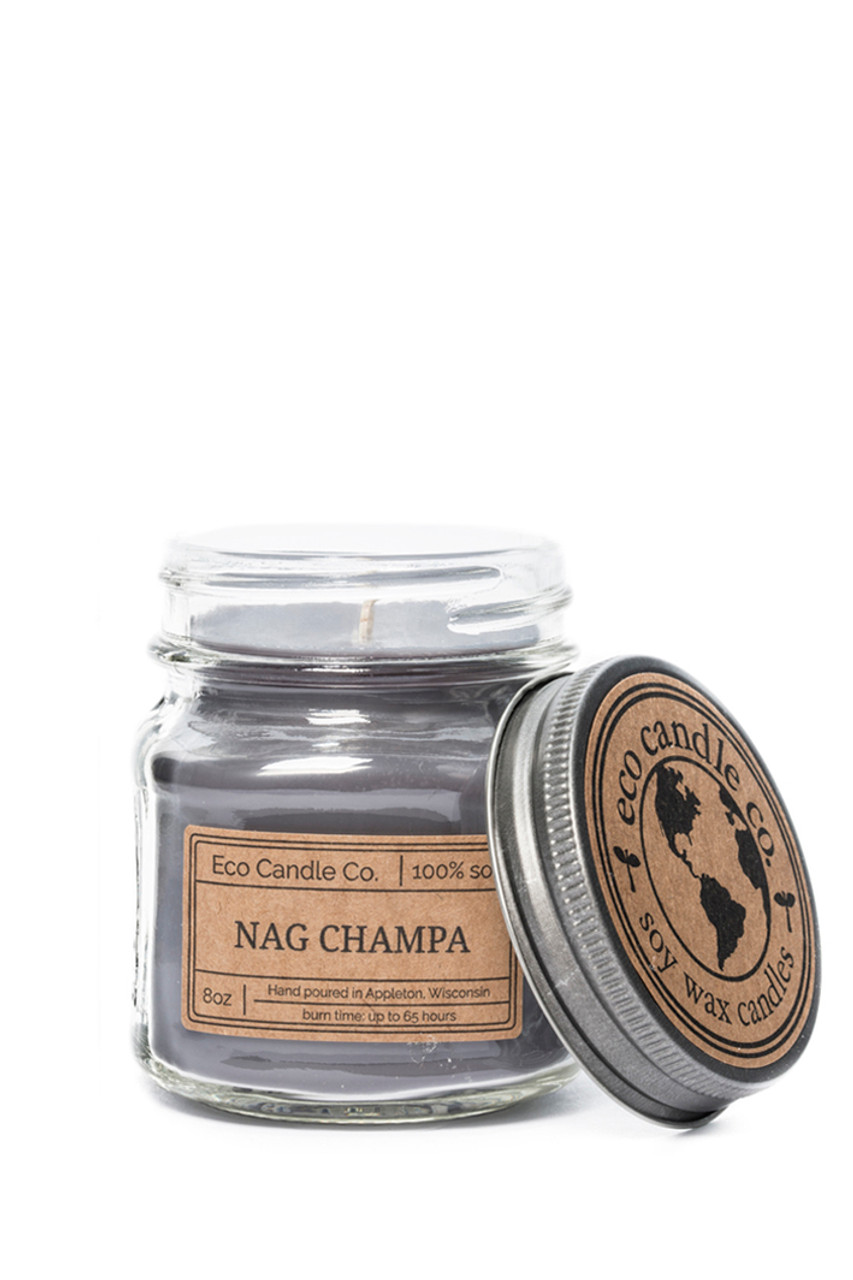 18oz NAG CHAMPA soy candle, Eco Candle Co.