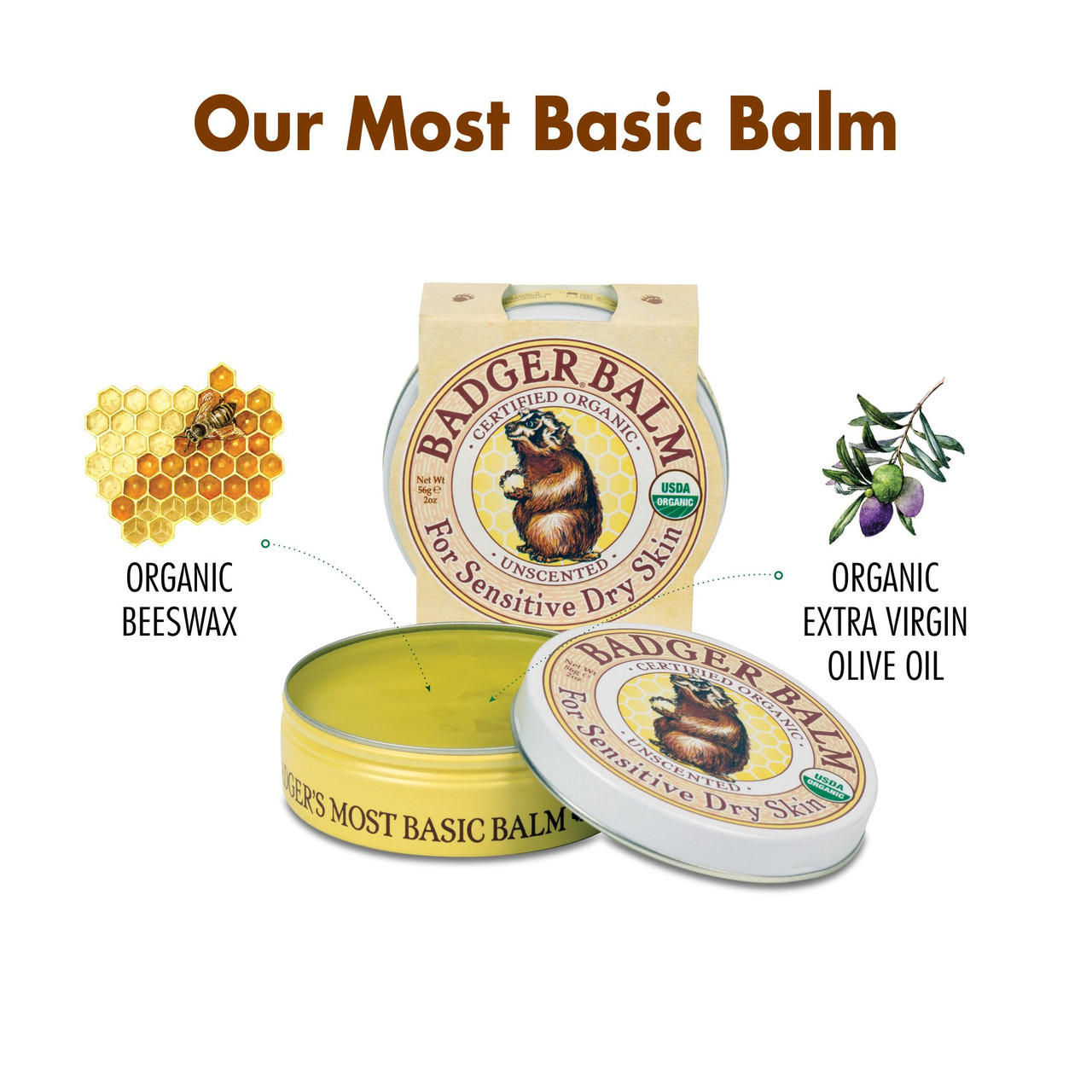 Organic Beeswax Balm for Sensitive Skin 60ml Bundle - Save 30%