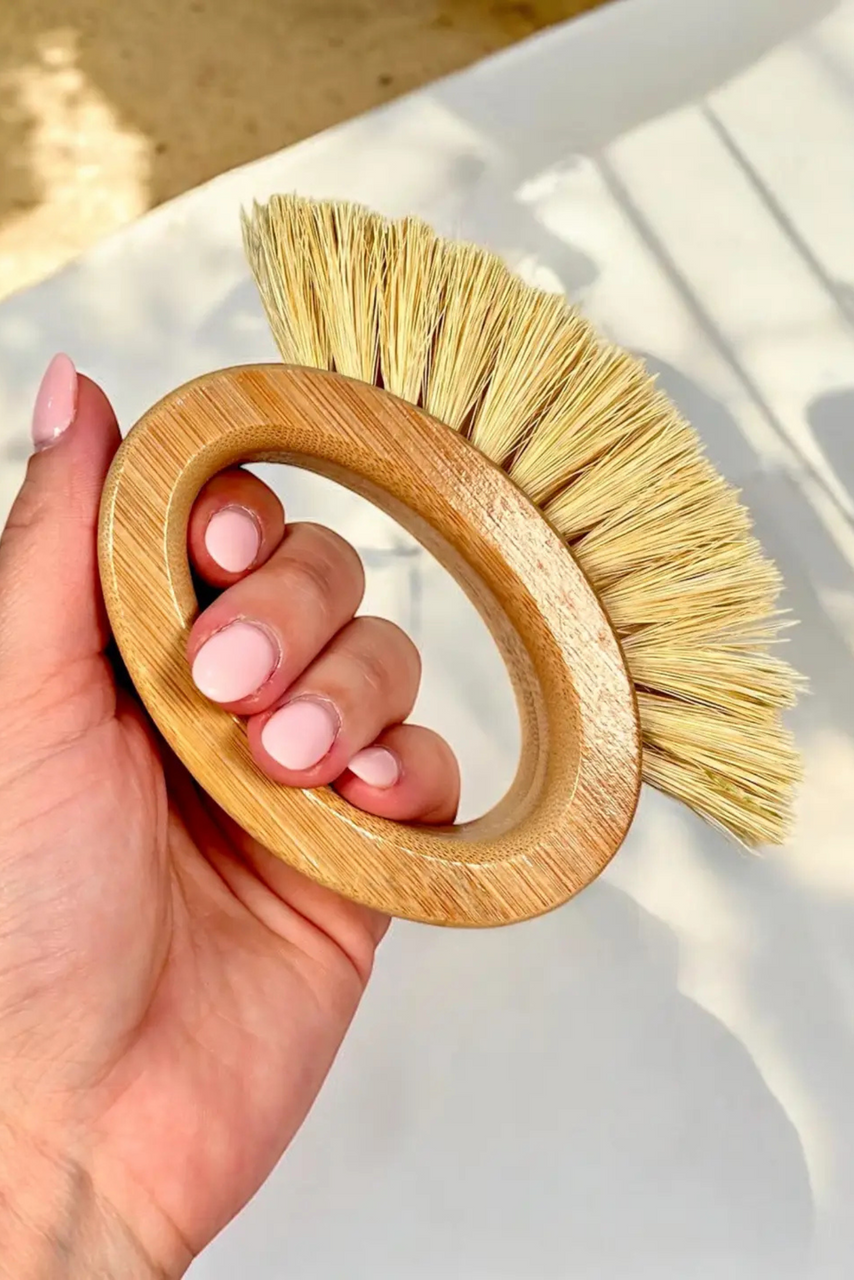 Bamboo Cleaning Brush Oval