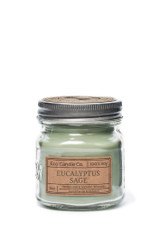 8oz soy eco candle in retro mason jar EUCALYPTUS SAGE