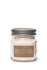 8oz soy eco candle in retro mason jar gardenia & guava