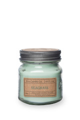 8oz soy eco candle in retro mason jar SEAGRASS