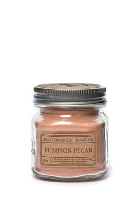 8oz soy eco candle in retro mason jar PUMPKIN PECAN
