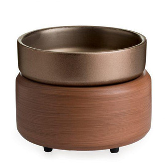 wax warmer 2-in-1 PEWTER WALNUT