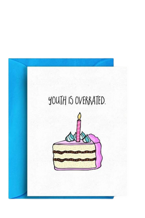 top hat card YOUTH IS OVERRATED