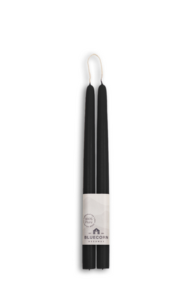 beeswax tapers 12" BLACK