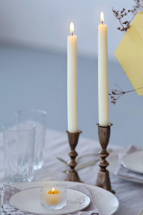 beeswax tapers 12” IVORY BD