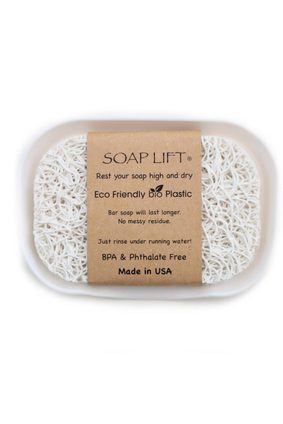 soap lift dish WHITE