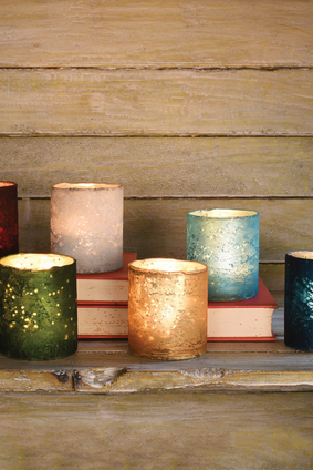 candle holder GOLD GLASS