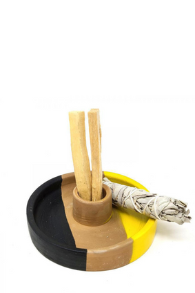 incense burner CERAMIC STRIPE