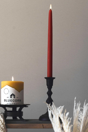 beeswax tapers 8" BURGUNDY