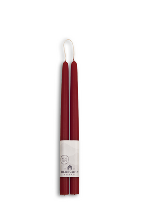 beeswax tapers 12" BURGUNDY