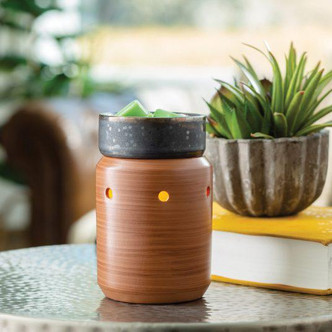 wax warmer MIDSIZE PEWTER WALNUT