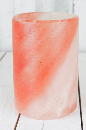 himalayan salt tea light holder TALL CYLINDER