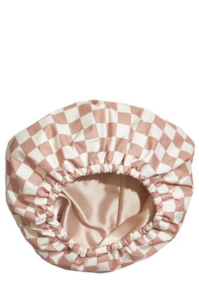luxury flexi shower cap CHECKERED