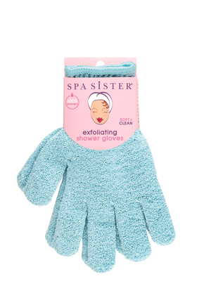 shower gloves BLUE