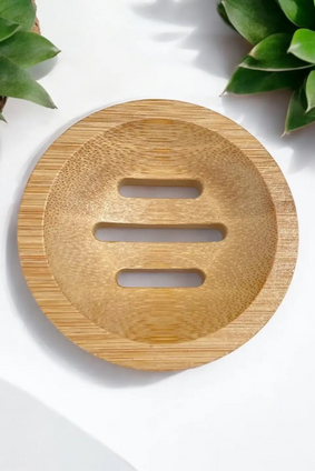 soap dish ROUND BAMBOO