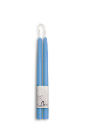 beeswax tapers 12" SKY BLUE