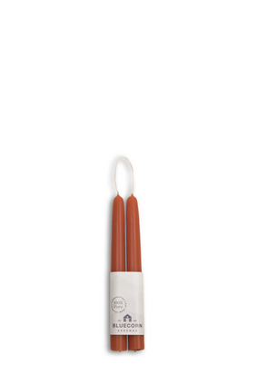 beeswax tapers 8" TERRACOTTA